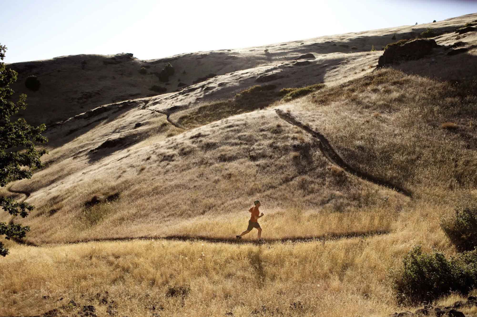 jogger running in white salmon