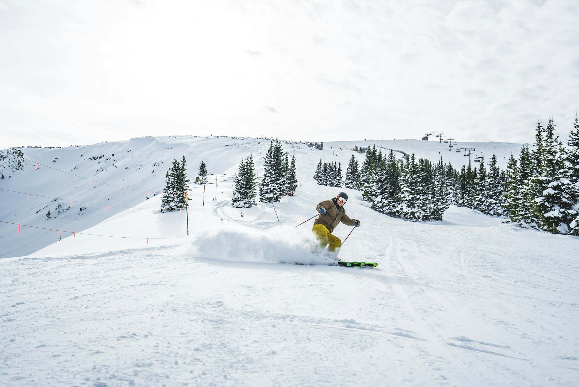 Skier skiing at Mt Hood