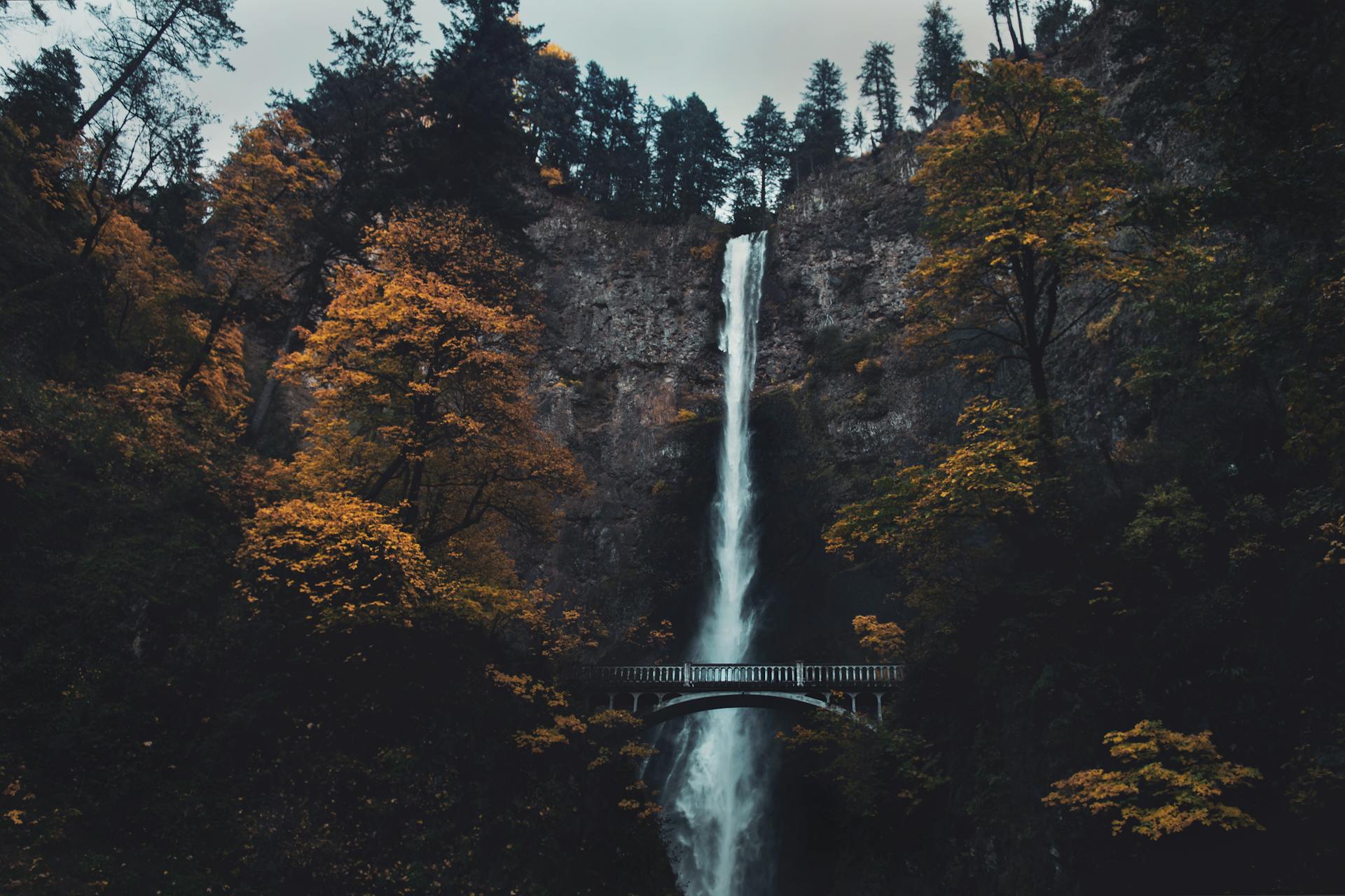 Multnomah Falls in the Fall