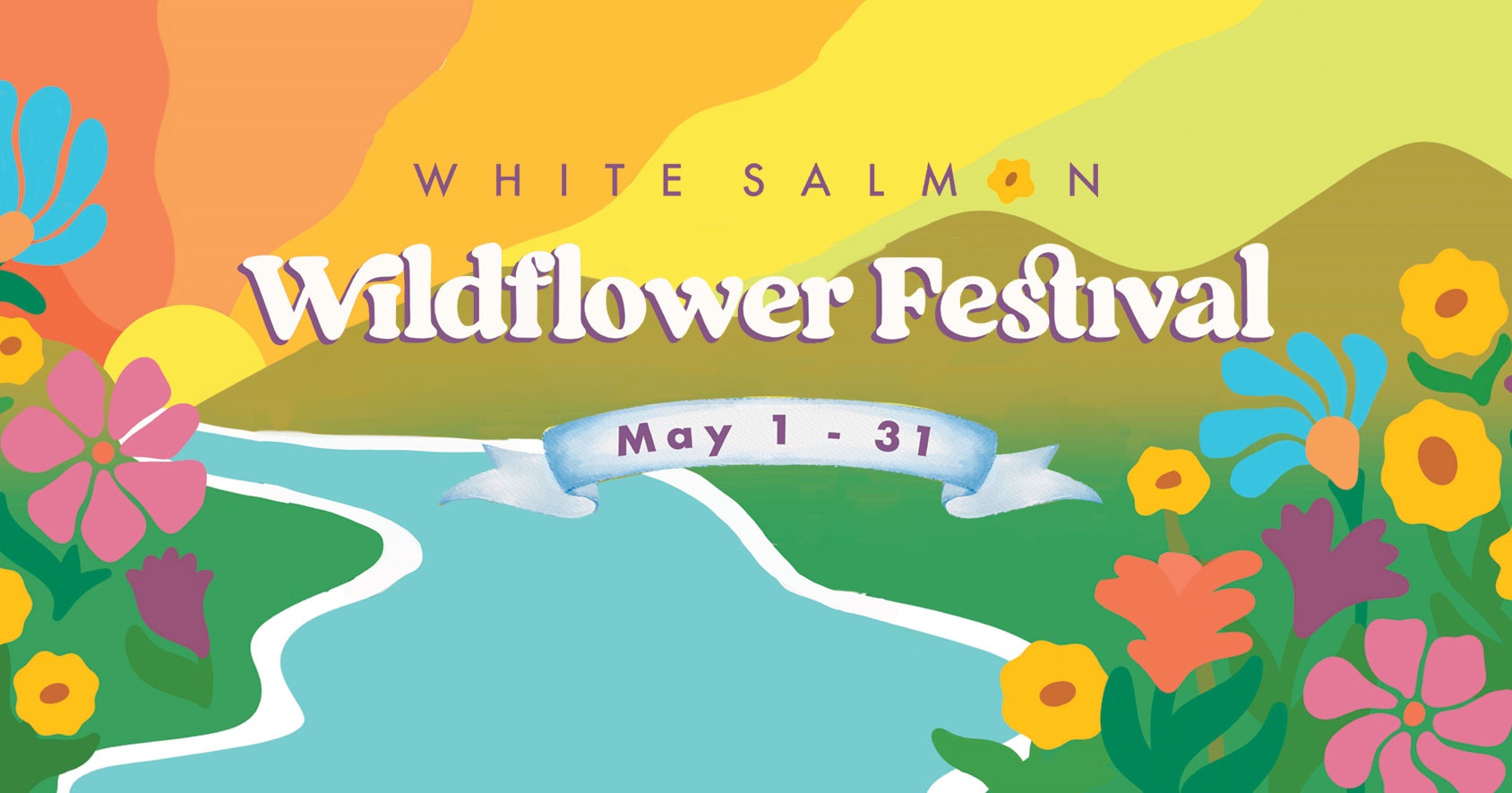 White Salmon, WA wildflower festival banner